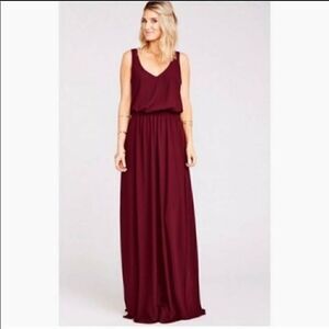 Show Me Your Mumu Wine Color Maxi Dress Medium